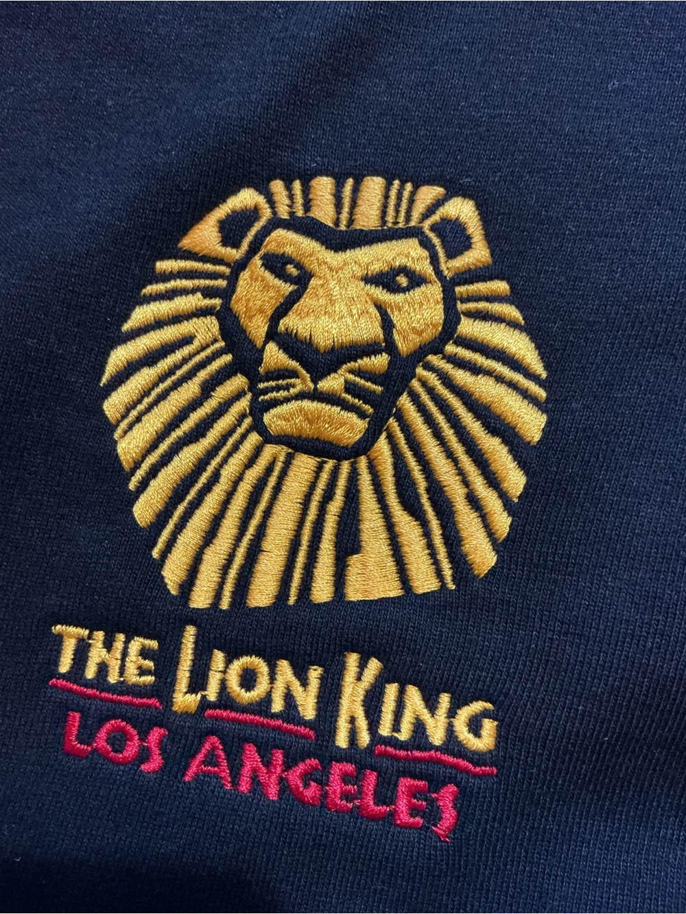 Vintage Disney The Lion King Broadway Musical Los Angeles Black Sweatshirt